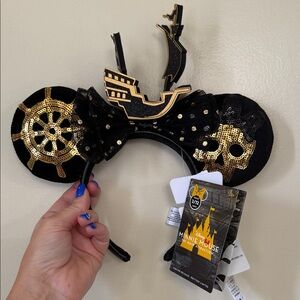 Disney Black and Gold Pirate Ship Ears